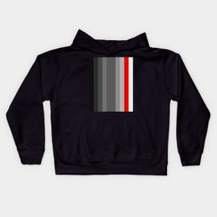 Gray gradient with a red stripe Kids Hoodie